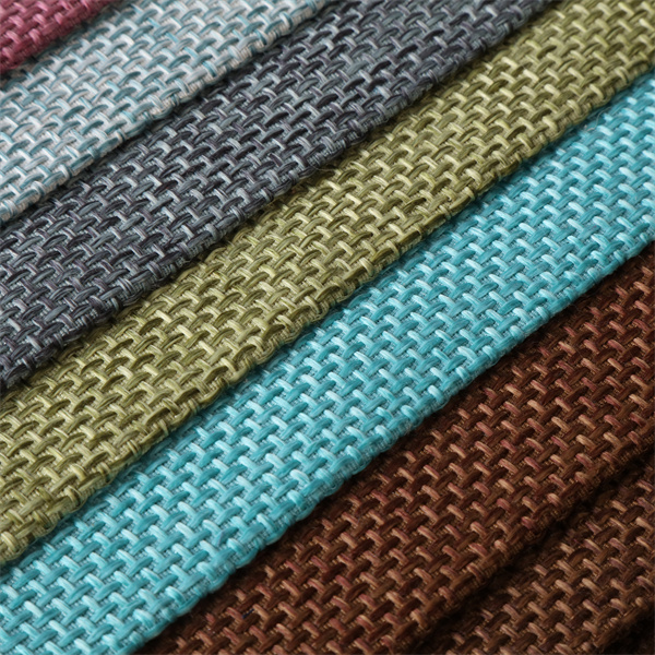 100% Polyester Linen Fabric Upholstery for Sofa