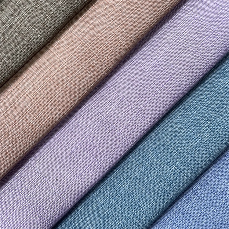 100% Polyester Linen Fabric Upholstery for Sofa