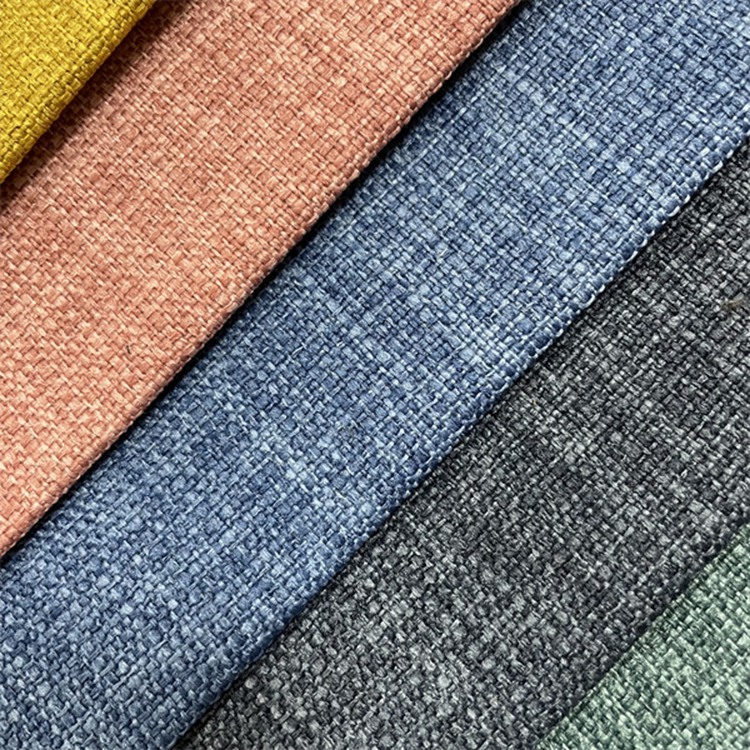 100% Polyester Linen Fabric Upholstery for Sofa