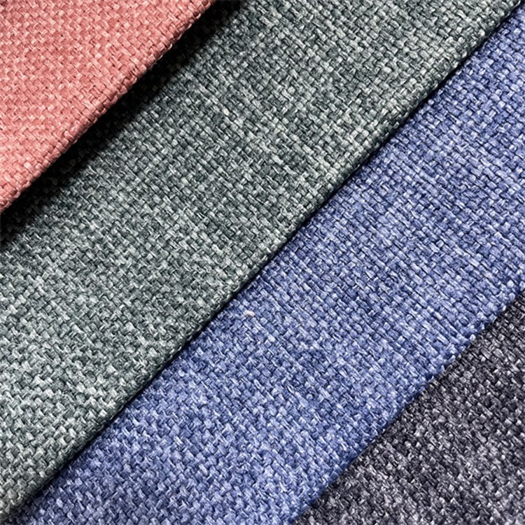 100% Polyester Linen Fabric Upholstery for Sofa