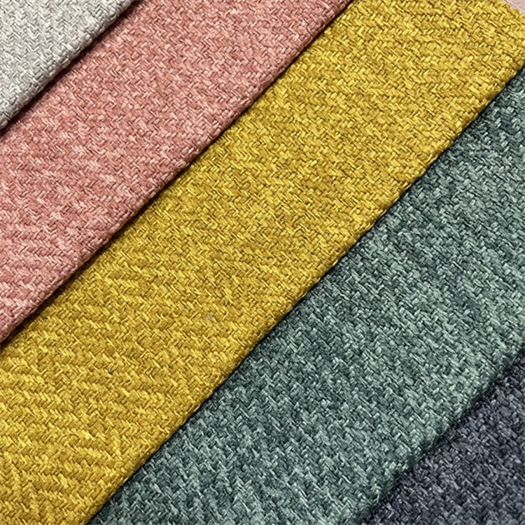 100% Polyester Linen Fabric Upholstery for Sofa