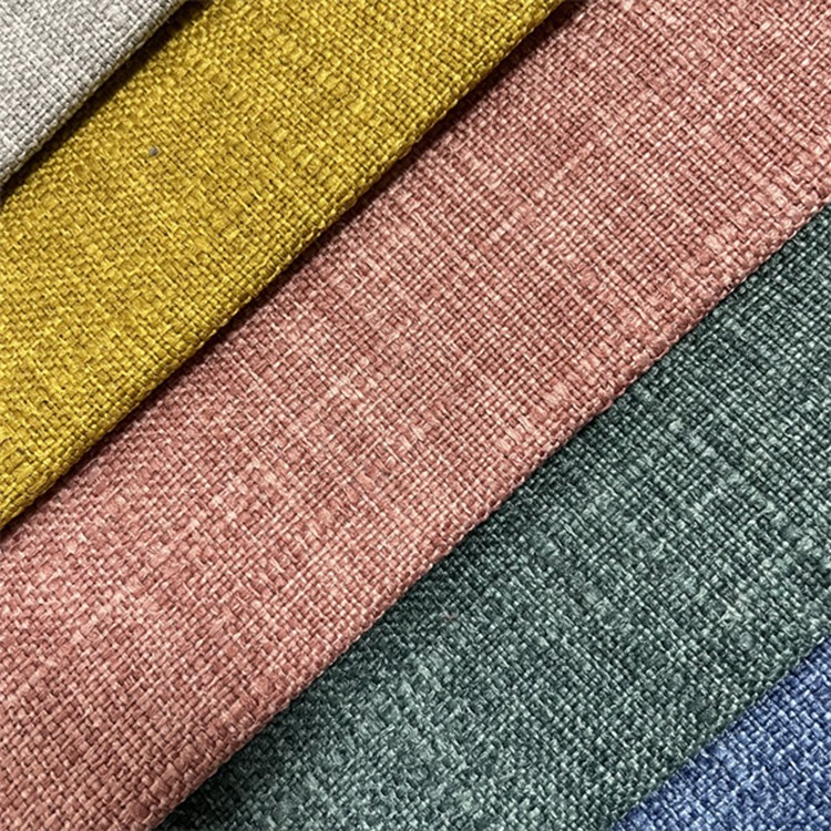 100% Polyester Linen Fabric Upholstery for Sofa