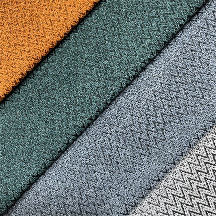 Jacquard Velvet Fabric Herringbone Polyester Fabric