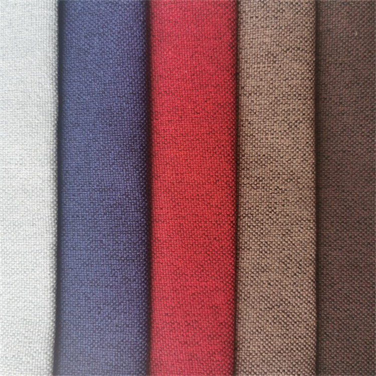 100% Polyester Linen Fabric Upholstery for Sofa