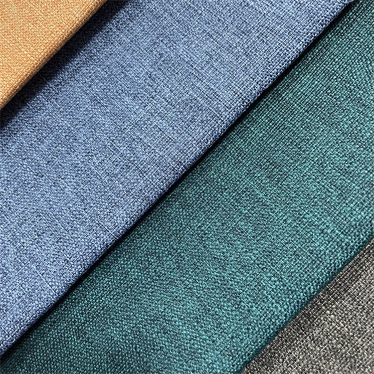 100% Polyester Linen Fabric Upholstery for Sofa