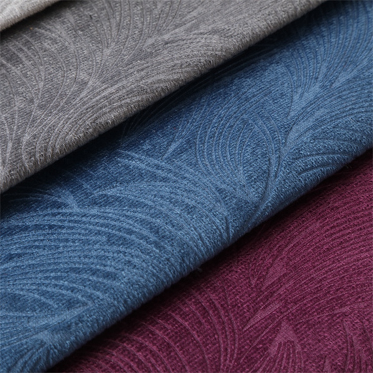 Emboss Sofa Upholstery Velvet Fabric