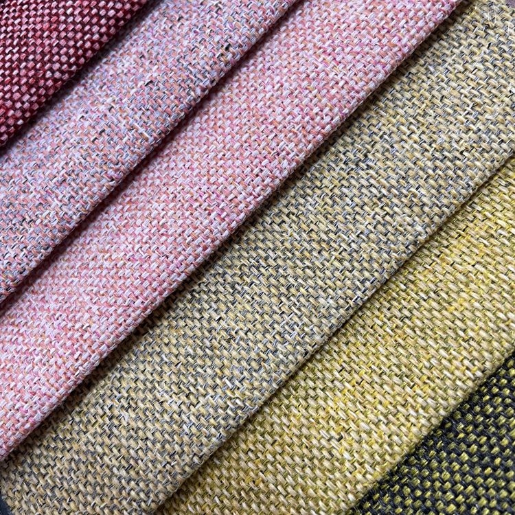 100% Polyester Linen Fabric Upholstery for Sofa